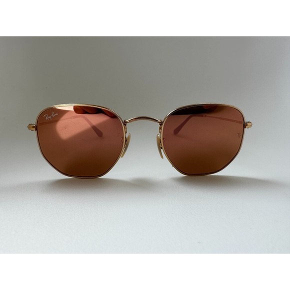 Ray Ban Sunglasses RB3548N 001/Z2 51mm HEXAGONAL FLAT LENSES Copper Gold - Picture 6 of 16